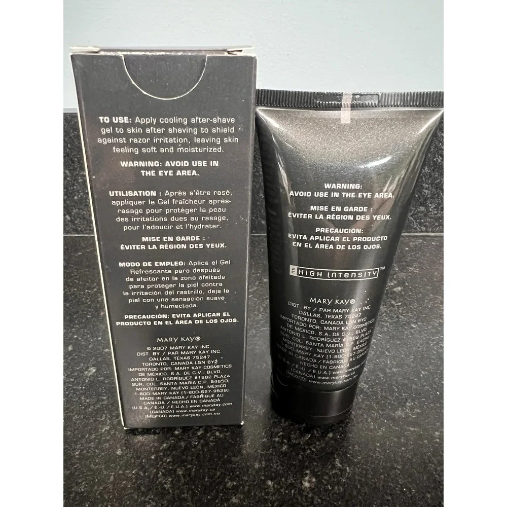 Mary Kay MK HIGH INTENSITY Cooling After Shave‎ Gel 2.5 Oz NOS & Cologne Samples
